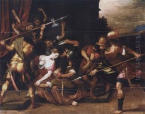 Samson And Delilah by Joos van Winghe