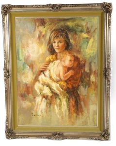 Mother And Child by Lievin de Winne