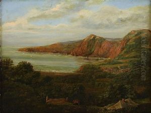 Landscape From Sidmouth Bay, England by Peter de Wint