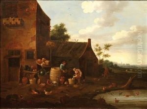 Scene De Ferme by Gillis de Winter
