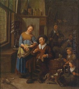 Wirtshausinterieur Mit Bauerlichen Figuren