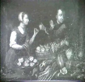 Un Marchand De Legumes; Un Marchand De Volailles (2) by Gillis de Winter