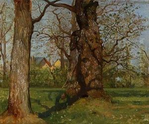 Baume Im Sommerlichen Park by Heinrich Winter