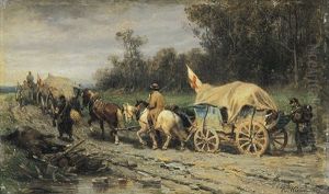 Freiwillige Sanitatskolonne In Der Nahe Von Sedan by Heinrich Winter
