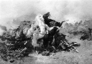 Franzosiche Kavallerie Im Granatbeschus by Heinrich Winter