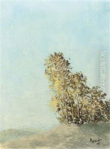 Trees In A Dune Landscape by Janus de Winter
