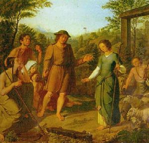 Die Begegnung Von Jakob Und Rahel In Arkadischer Landschaft