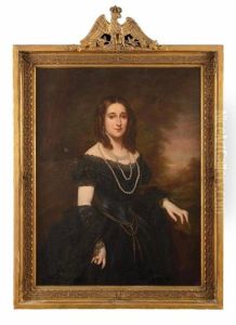 L"imperatrice Eugenie Portant Le Deuil De Sa Soeur La Duchesse D"albe by Franz Xavier Winterhalter