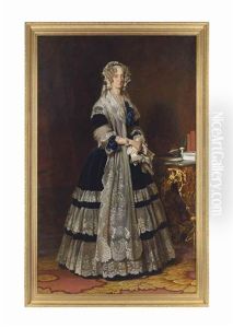 Marie-amelie De Bourbon, Princess Of The Deux-siciles, Queen Of France, Full-length by Franz Xavier Winterhalter
