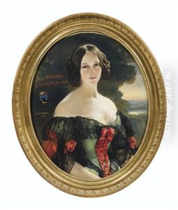 Portrait D'anna Berthier, Comtesse De Plaisance by Franz Xavier Winterhalter