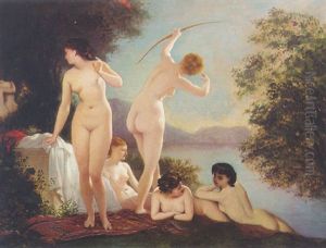 Diane Et Les Baigneuses by Hermann Winterhalter