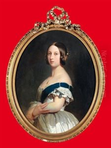 Portrait De La Reine Victoria by Herman Wintherhalter