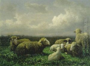 Ruhende Schafe by Guillaume (Wilhelm) Wintz