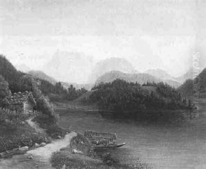 Motiv Aus Dem Salzkammergut by Franz Wipplinger