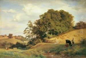 Signiert Und Datiert Unten Links: A. Bromeis/df. 1866. by Auguste Bromeis