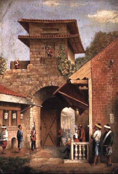 View Of The East Gate Of Canton - view 1