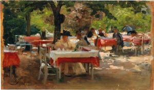 Breakfast In Karlsbad by Olga Wisinger-Florian