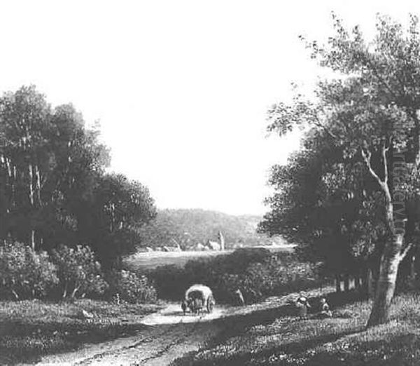 Travellers On A Forest Path - view 1