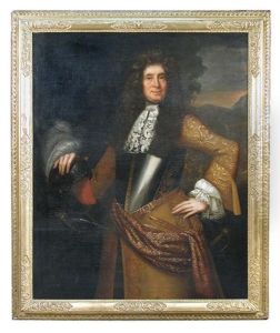 Portrait Of Pfalzgraf Karl Ludwig, Elector Of The Palatinate, Three-quarter Length, In A Yellow Coat With Gold Embroidery Beneath A Breastplate...