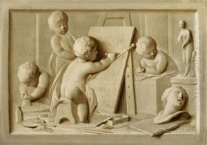 Allegorie Der Malerei Und Bildhauerei (+ Allegorie Der Musik Und Schauspielkunst; Pair) by Jacob de Wit