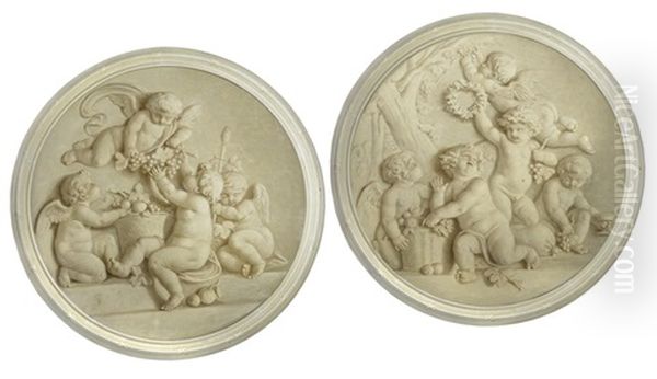 A Bacchanalian Scene With Putti; Also A Companion Painting - view 1