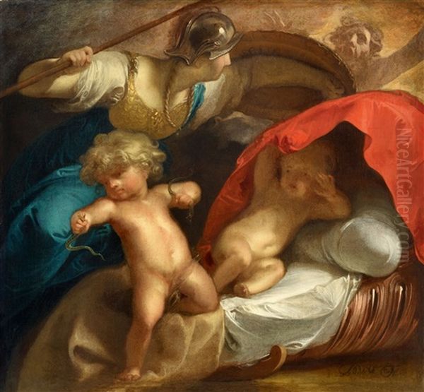 Athena Sheltering The Infant Hercules - view 1