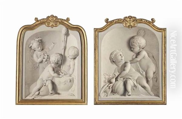Allegory Of Autumn, En Grisaille; And Allegory Of Summer, En Grisaille - view 1