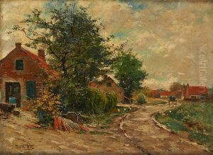 Chariot Attele Dans Un Paysage