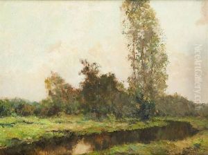 Bords De Riviere by Prosper Joseph Pierre de Wit