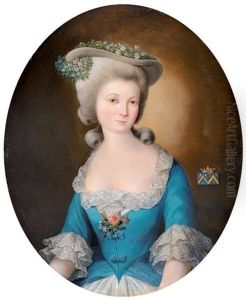 Portrait De Dame by Petrus Josephus (Pierre Joseph) Witdoeck