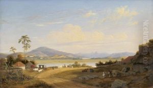 Indien: Blick Auf Einen Fluss Im Hochland, Im Vordergrund Hirten Mit Wasserbuffeln by William Frederick Witherington