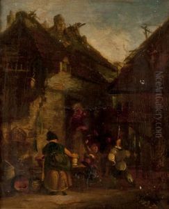 The Balancing Act (scene De Taverne) by William Frederick Witherington