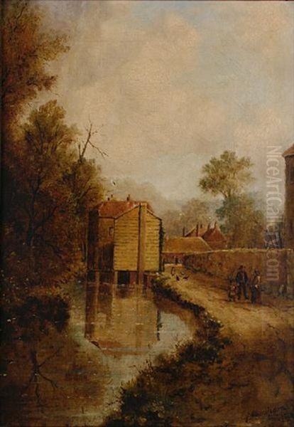 Peasants On A Path Beside A River - view 1