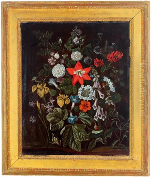 Ein Blumenstraus Mit Einem Frosch - view 1