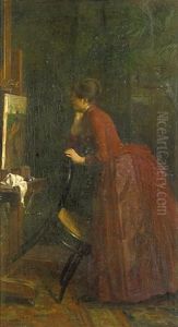 A Lady In An Atelier by Ernst Sigismund Witkamp