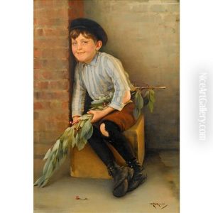 Shoe Shine Boy With Cherry Branch by Karl Witkowski