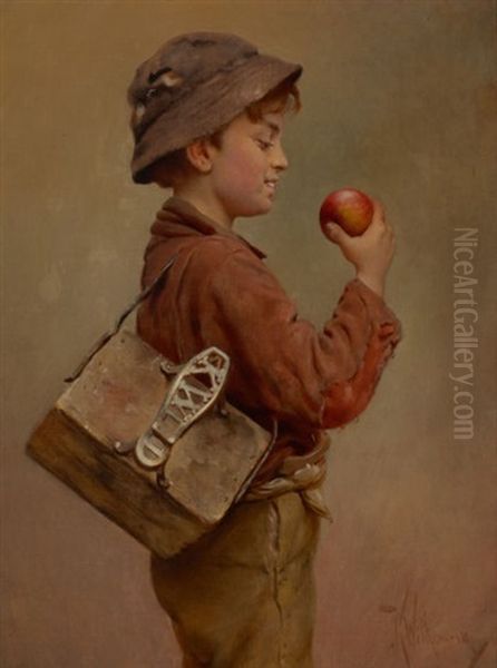 Boy With An Apple - view 1