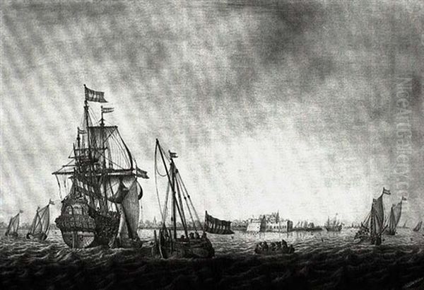 Shipping Off The Coast - view 1