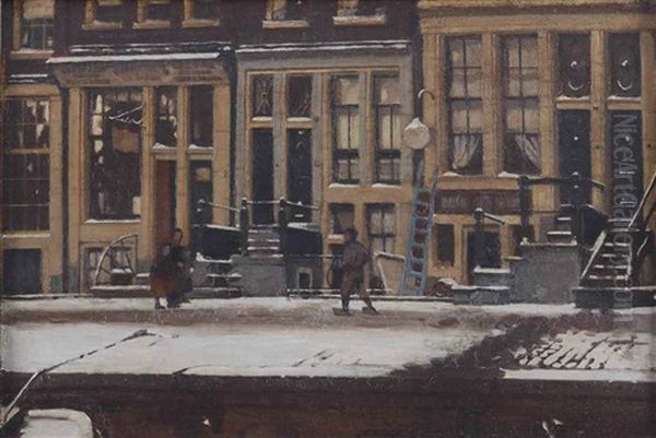 The Oude Waal In Winter, Amsterdam - view 1