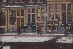 The Oude Waal In Winter, Amsterdam