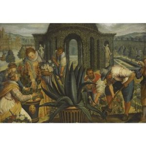 An Allegory Of May: Elegantly Dressed Noblewomen And Gardeners In A Renaissance Garden by Peter de Witte the Elder