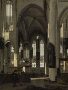 Interior Of A Gothic Protestant Church