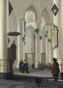 Kircheninterieur Mit Einer Hochzeitszeremonie