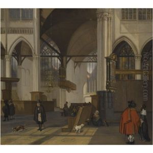 The Interior Of Theoude Kerk, Amsterdam by Emanuel de Witte