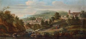 An Ideal River Landscape by (circle of) Wittel, Gaspar van (Vanvitelli)