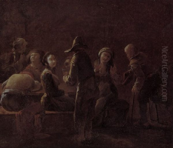 Peasants Drinking In A Tavern With A Beggar Seeking Alms - view 1