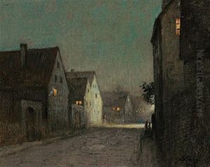 Altstriesen Bei Nacht - Dresden by Walther Guenther Julian Witting