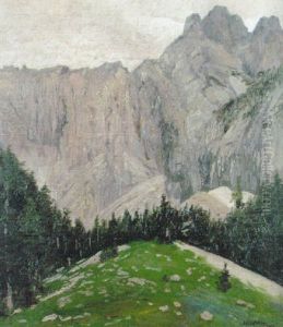 Gebirgslandschaft In Endsthal Bei Berchtesgarden by Walther Guenther Julian Witting
