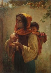 Jeune Diseuse D'aventures, Un Enfant Sur Le Dos by Johann Bernhard Wittkamp