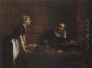 Jacob Cats In His Library, Zorgvliet by Johann Bernhard Wittkamp